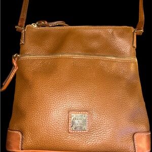 GUC Dooney and Bourke Pebbled Leather Crossbody Bag with Red Interior